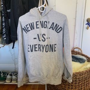 Gray “New England Vs. Everyone” hoodie size M by Boston Sports Apparel Company